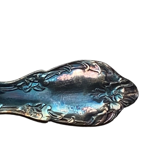 WM ROGERS MFG CO ORIGINAL ROGERS Extra Plate Silver Serving Spoon Sugar Spoon - Picture 3 of 7